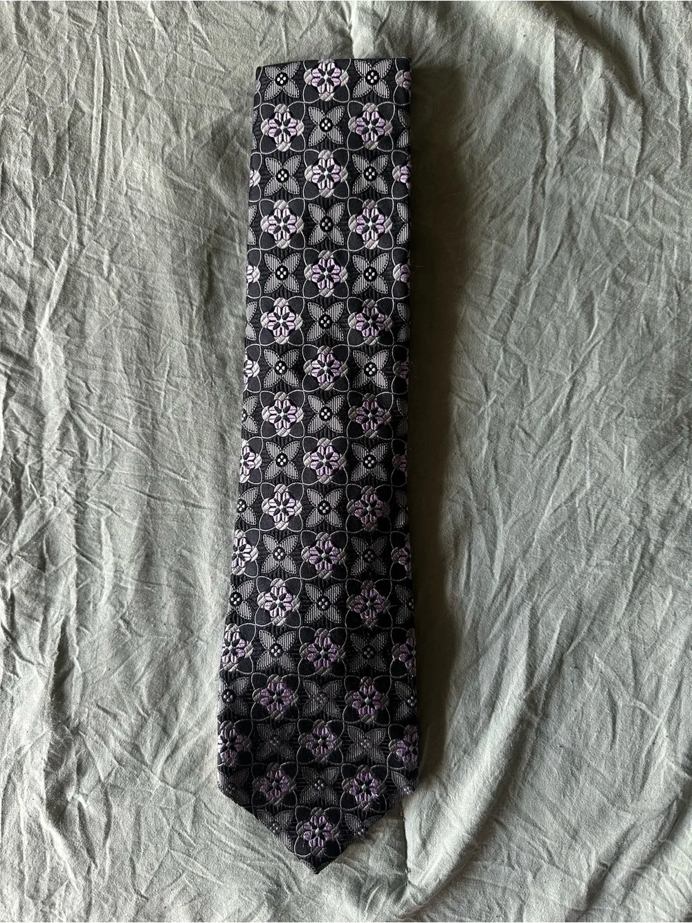 Robert Talbott Tie Best of Class Nordstrom Purple Grey Black Silk Necktie NWT**